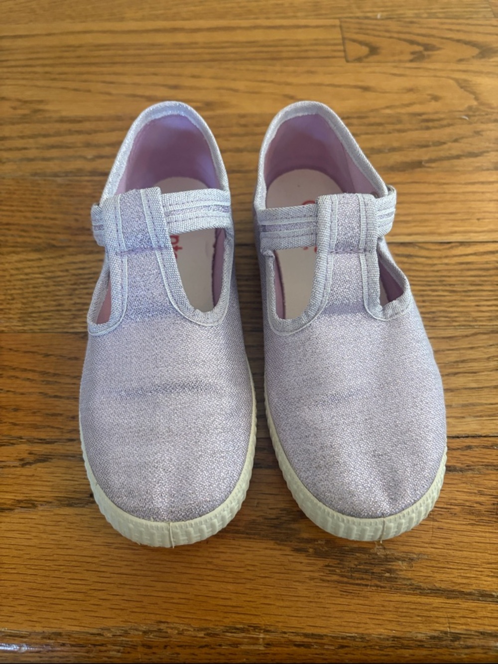 Cienta Girls Glitter Mary Jane Sneakers - Lavender